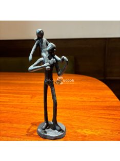 Vidám Apa-Lánya Figura dekor