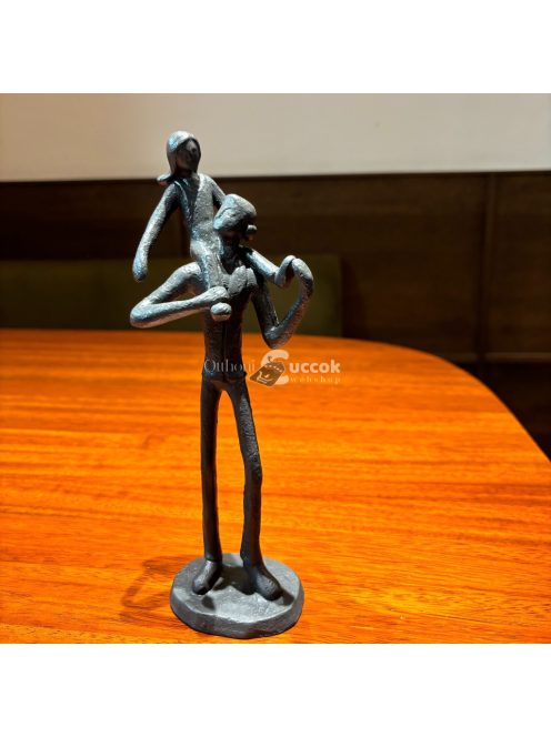 Vidám Apa-Lánya Figura dekor