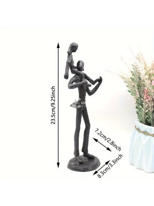 Vidám Apa-Lánya Figura dekor