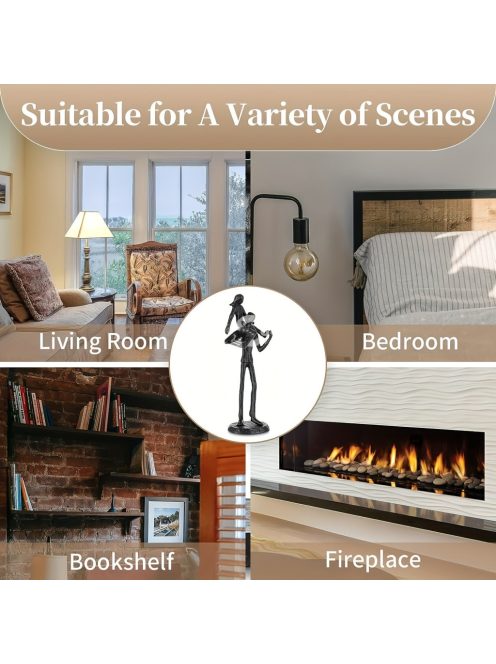 Vidám Apa-Lánya Figura dekor