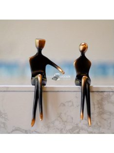   Modern Absztrakt Pár Szobor - Minimalista Gyanta Művészeti Figurák Otthonra