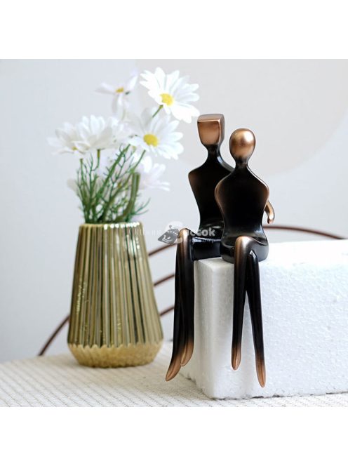 Modern Absztrakt Pár Szobor - Minimalista Gyanta Művészeti Figurák Otthonra