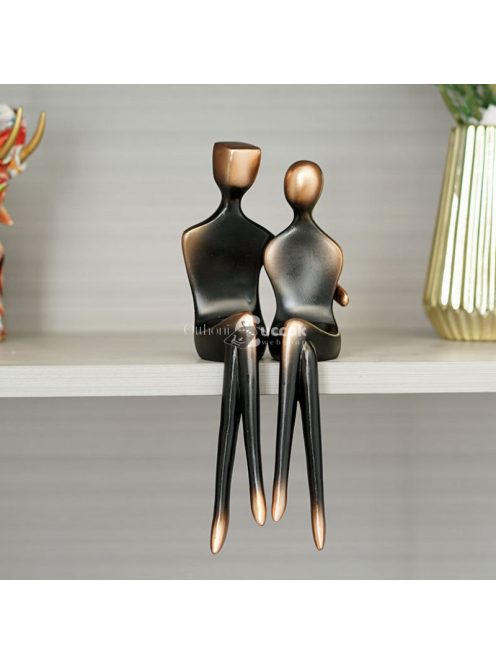 Modern Absztrakt Pár Szobor - Minimalista Gyanta Művészeti Figurák Otthonra