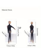 Modern Absztrakt Pár Szobor - Minimalista Gyanta Művészeti Figurák Otthonra