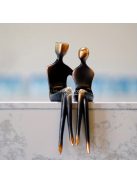 Modern Absztrakt Pár Szobor - Minimalista Gyanta Művészeti Figurák Otthonra