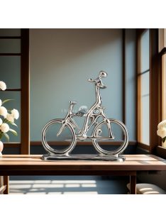 Kerámia divatos kerékpár szobor