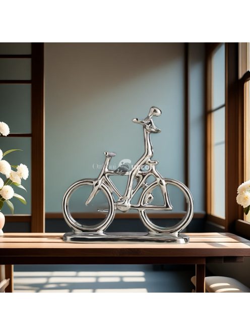 Kerámia divatos kerékpár szobor