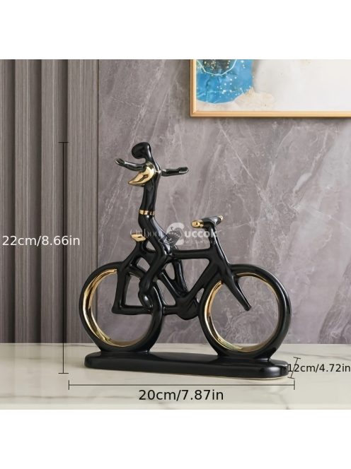 Kerámia divatos kerékpár szobor