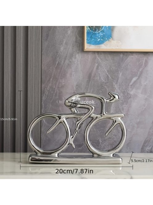 Kerámia divatos kerékpár szobor