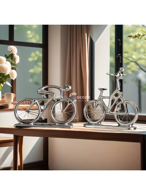 Kerámia divatos kerékpár szobor