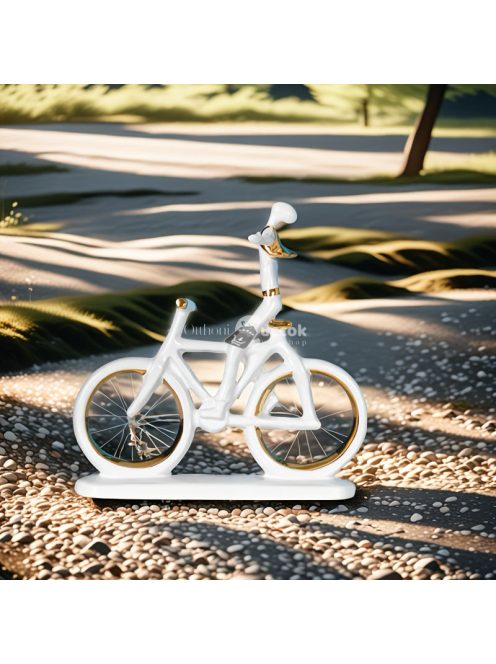 Kerámia divatos kerékpár szobor