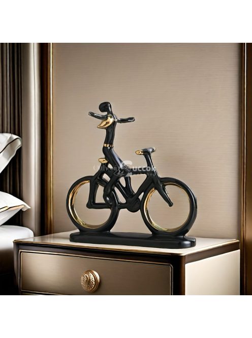 Kerámia divatos kerékpár szobor