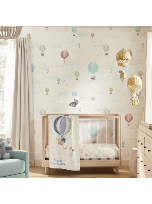 Bohém Bambusz Fonott Hőlégballon dísz