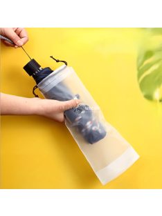 Átlátszó vízálló esernyőtároló táska zsinórral