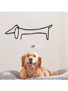 Elegáns fém tacskó fali dekoráció