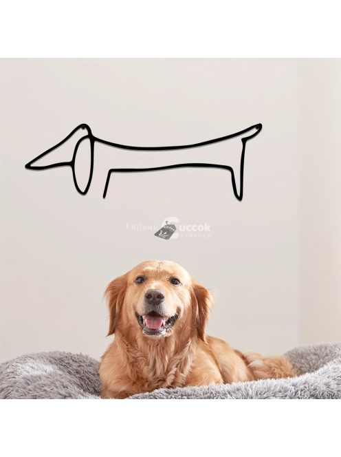 Elegáns fém tacskó fali dekoráció