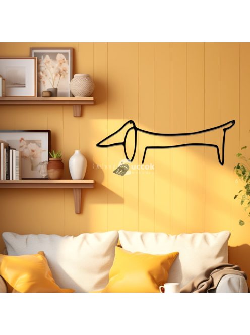 Elegáns fém tacskó fali dekoráció