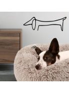 Elegáns fém tacskó fali dekoráció