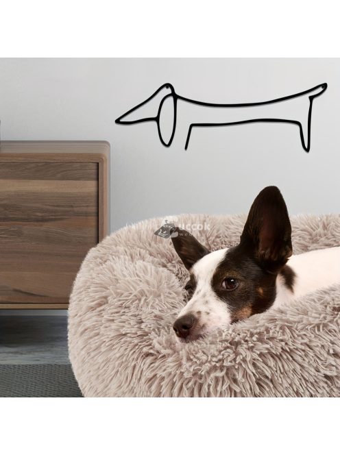 Elegáns fém tacskó fali dekoráció