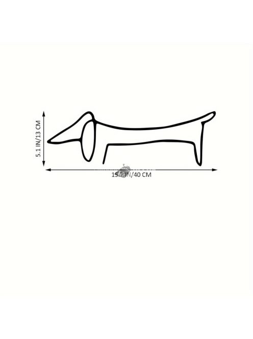 Elegáns fém tacskó fali dekoráció