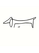 Elegáns fém tacskó fali dekoráció