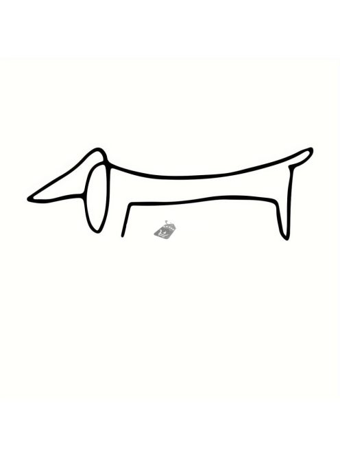 Elegáns fém tacskó fali dekoráció