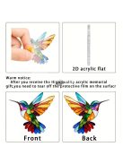 Bohém Akril Kolibri Dísz