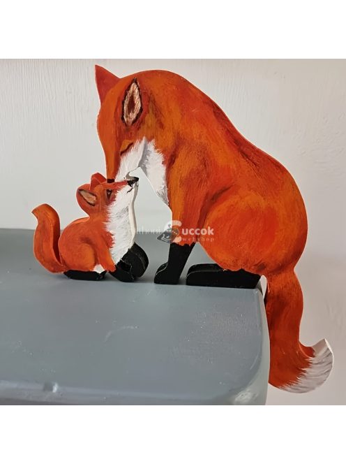 Fából Készült Rókás Dekoráció
