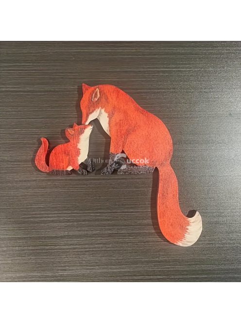 Fából Készült Rókás Dekoráció