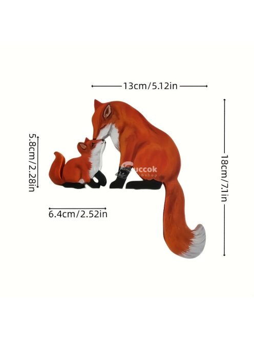 Fából Készült Rókás Dekoráció