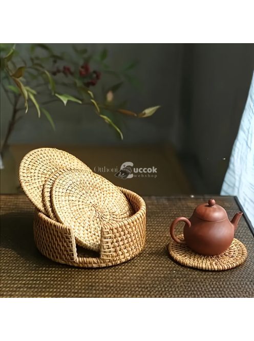 6db Kézzel Készített Rattan Poháralátét