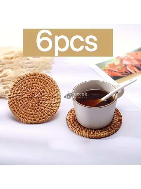 6db Kézzel Készített Rattan Poháralátét