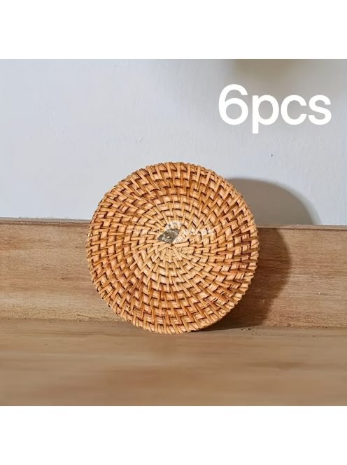 6db Kézzel Készített Rattan Poháralátét