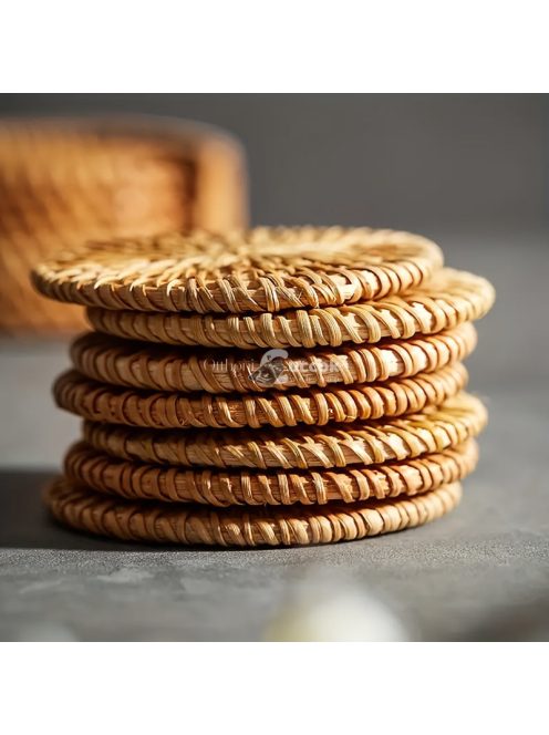 6db Kézzel Készített Rattan Poháralátét