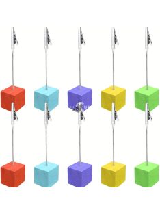 10db fából készült kártyatartó aligátorkapcsokkal