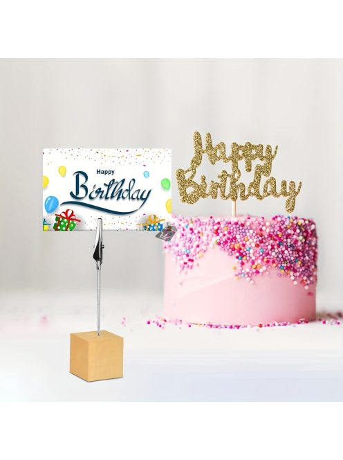 10db fából készült kártyatartó aligátorkapcsokkal