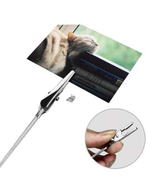 10db fából készült kártyatartó aligátorkapcsokkal