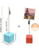 10db fából készült kártyatartó aligátorkapcsokkal