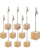 10db fából készült kártyatartó aligátorkapcsokkal