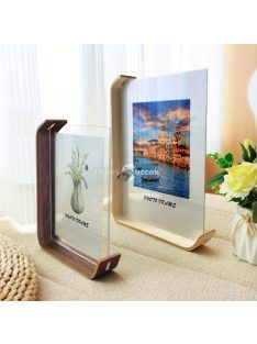 Sokoldalú akril fotókeret fa állvánnyal