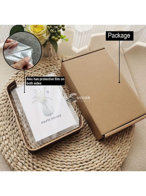 Sokoldalú akril fotókeret fa állvánnyal