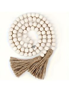 Stílusos Északi Stílusú Fa Gyöngy Koszorú Bojttal