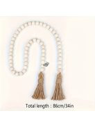 Stílusos Északi Stílusú Fa Gyöngy Koszorú Bojttal