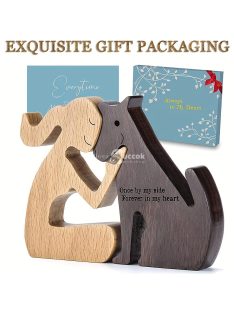 Kézzel készített fa kutyaszobor