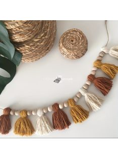 Girland Fa Gyöngyökkel és Fonallal