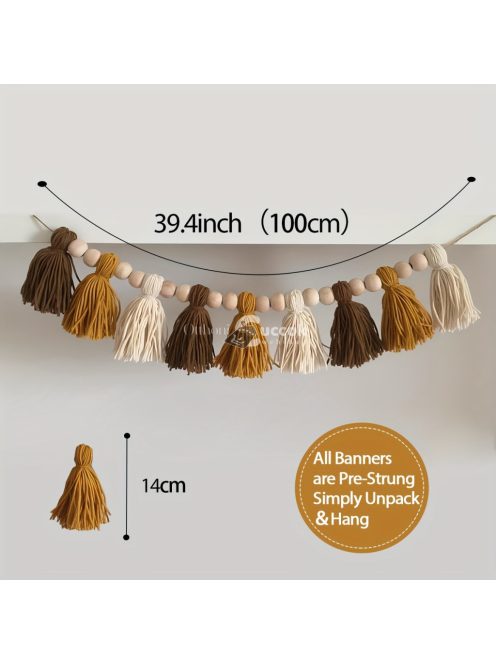 Girland Fa Gyöngyökkel és Fonallal