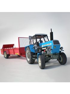 Traktor modell utánfutóval