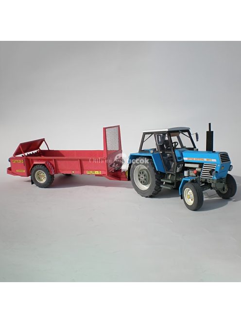 Traktor modell utánfutóval