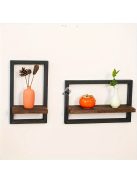 2db Fa Négyzet Alakú Fali Polc