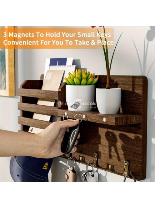 1db Fa Fali Kijelző Keretes Polc